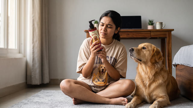 Pet parent checking Vettofit dog supplement label — how to read ingredients and avoid preservatives, India