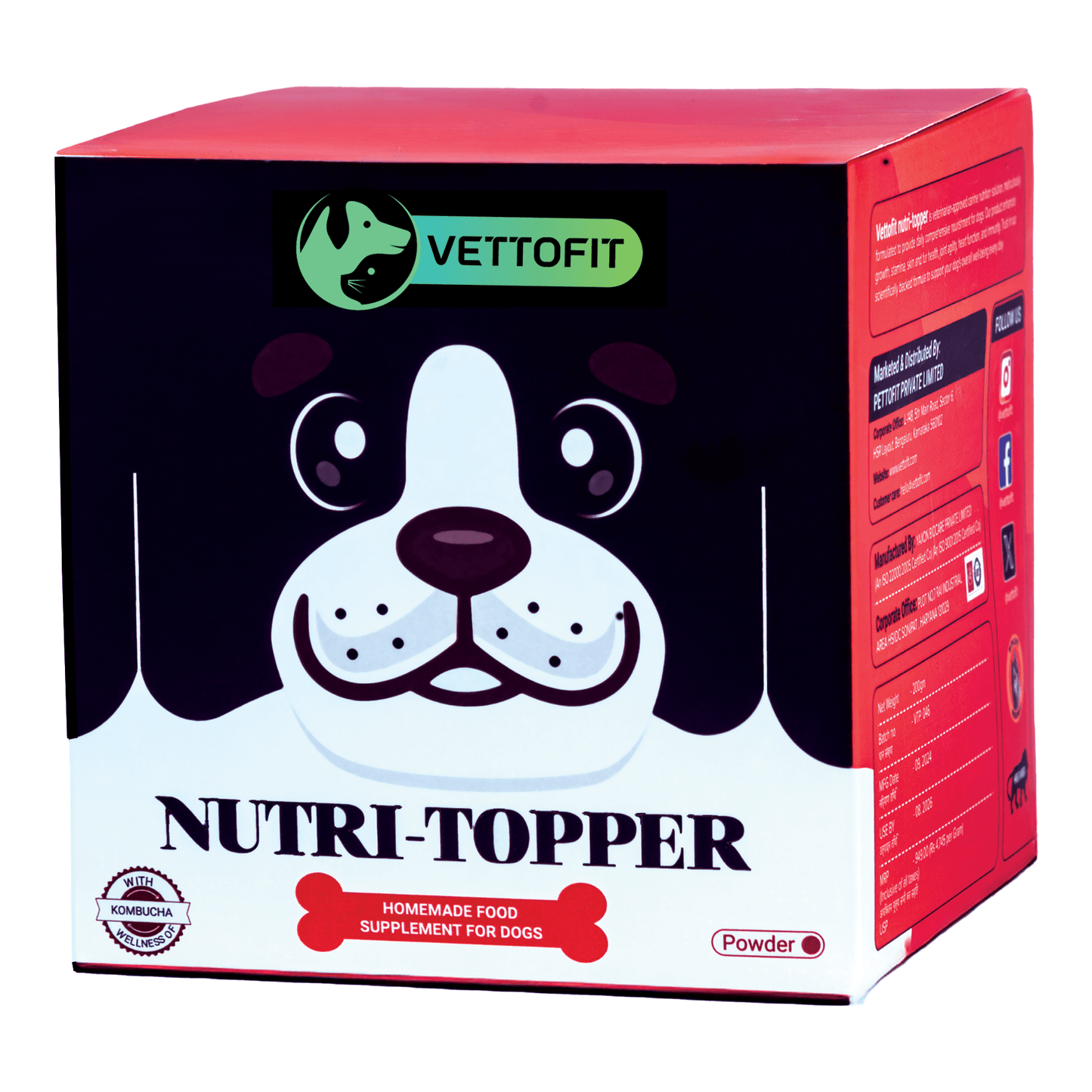 Vettofit Nutri Topper – Complete Dog Wellness Food Topper | Boosts Gut, Coat, Immunity & Joint Health - VETTOFIT