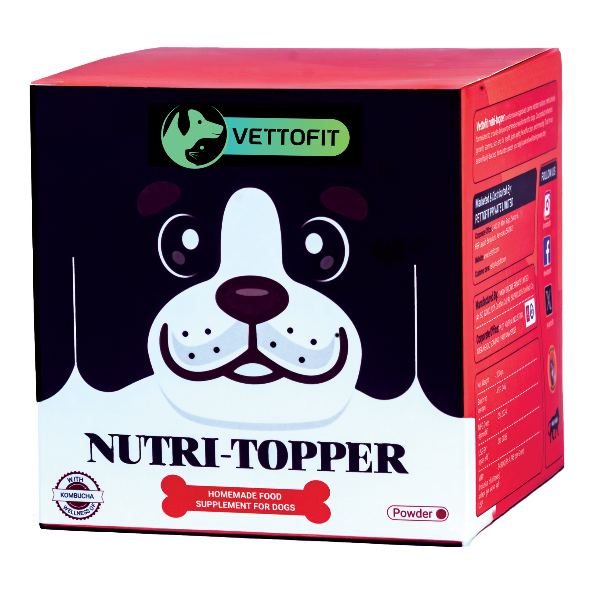 Vettofit Nutri-topper for homemade food for dogs | Everyday Balanced Nutrition for Dogs - VETTOFIT