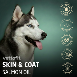 Vettofit Wild-Caught Alaskan Salmon Oil for Dogs | Skin & Coat - 200 ml
