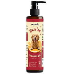 Vettofit Wild-Caught Alaskan Salmon Oil for Dogs – 200ml bottle, Omega 3 skin and coat supplement India